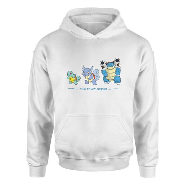 Squirtle Evolution | Time to Get Drenched Hoodie M - Beyaz