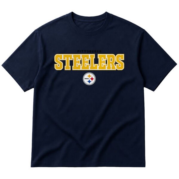 Pittsburgh Steelers B Oversize Tişört L - İndigo Mavisi