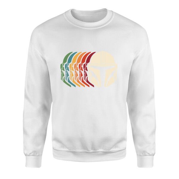 Mando Helmet Gradient Sweatshirt S - Beyaz