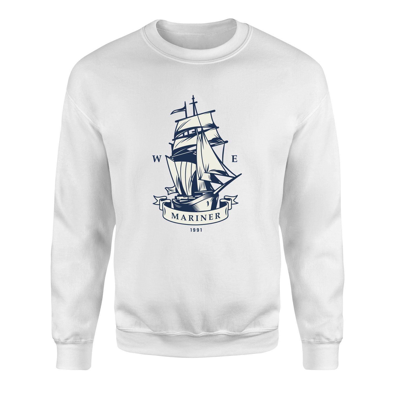 Mariner Denizci Sweatshirt M - Beyaz