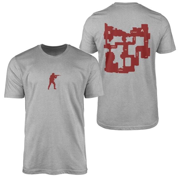 CS de_dust2 Edition Tişört L - Gri | OUTLET