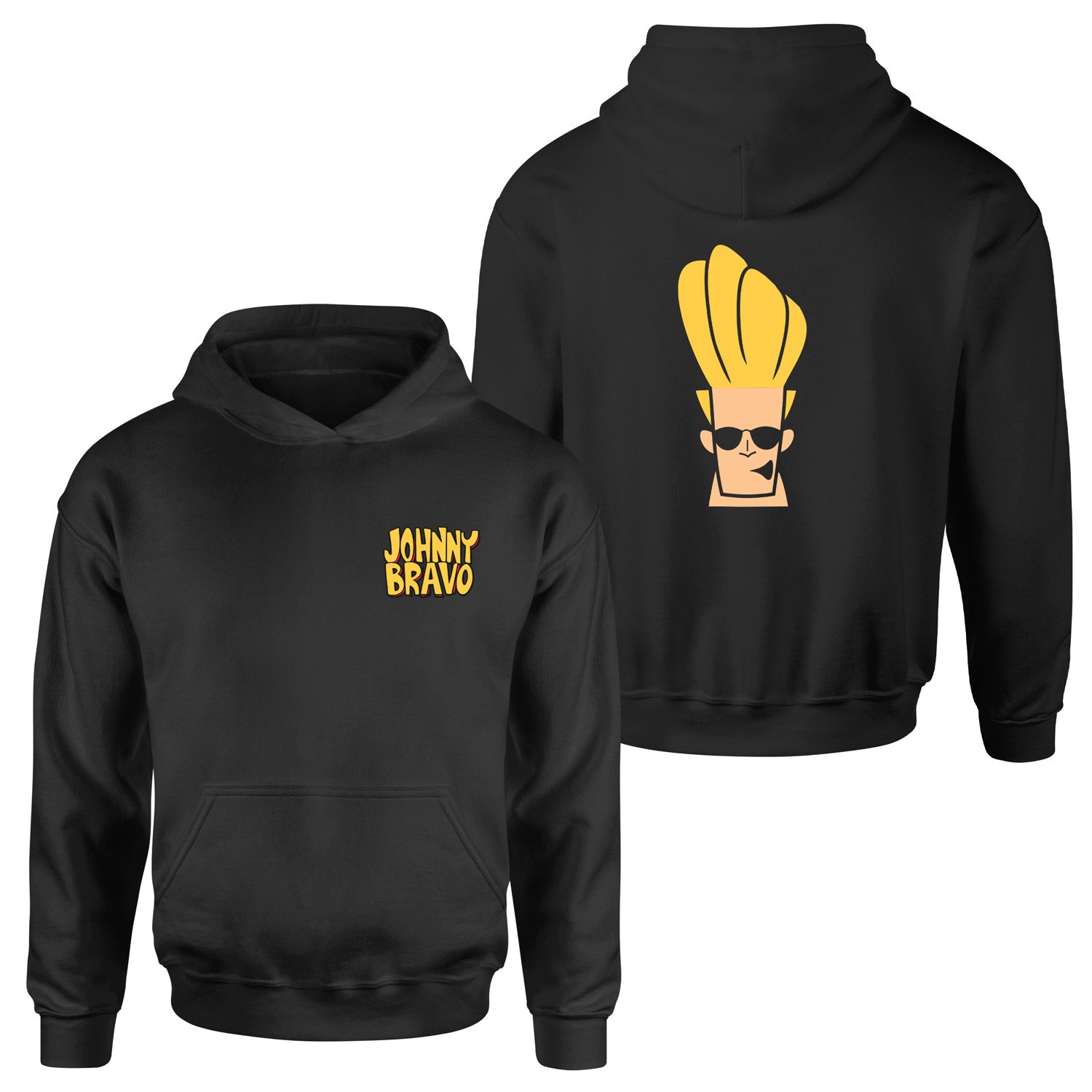 Woah Mamma | Johnny Bravo Hoodie XXL - Siyah