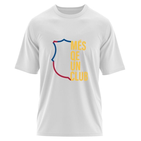 Més que un Club | FC Barcelona Oversize Tişört M - Beyaz | OUTLET
