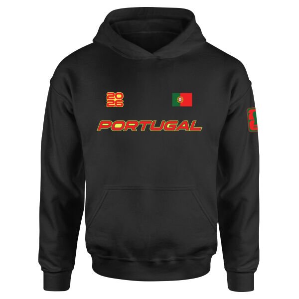 Portekiz 2026 Hoodie XL - Siyah