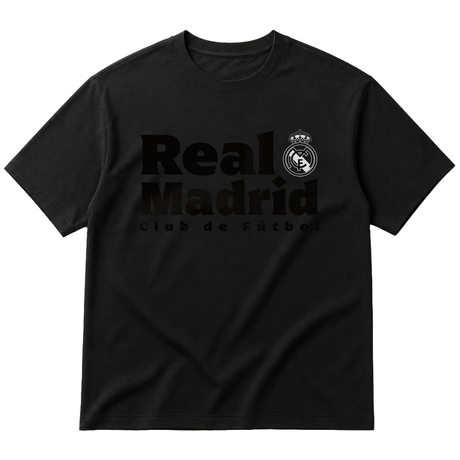 Real Madrid Club de Futbol Oversize Tişört M - Siyah