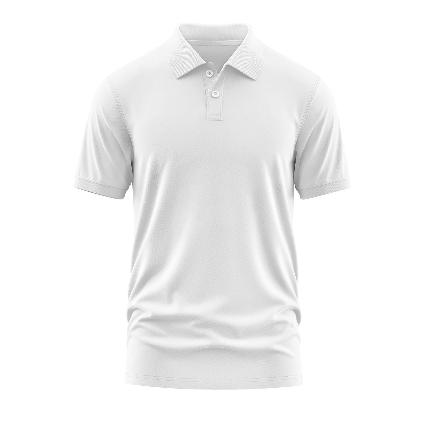 Baskısız Düz Casual Polo Tişört M - Beyaz