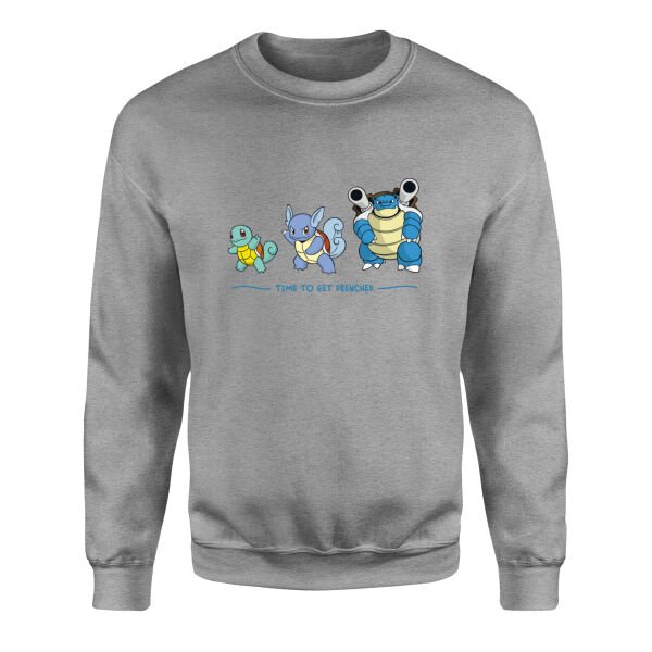 Squirtle Evolution | Time to Get Drenched Sweatshirt XL - Gri