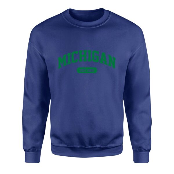 Michigan EST. 1989 Sweatshirt L - İndigo Mavisi