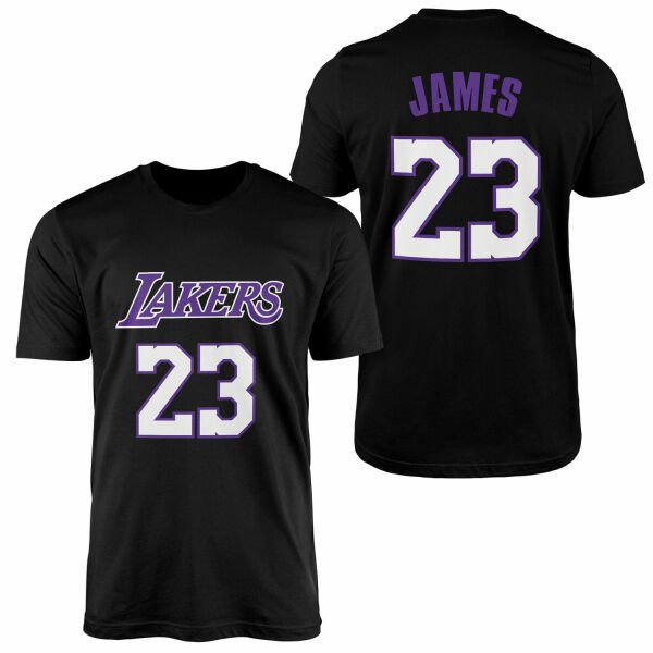 LeBron James 23 Lakers Forma Tişört S - Siyah
