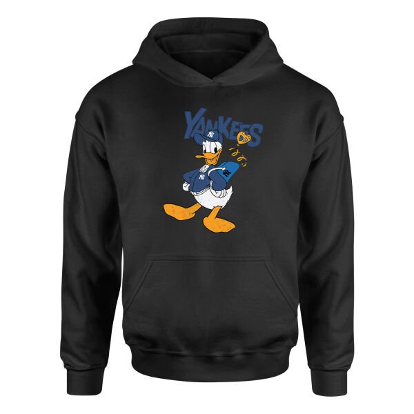 Donald Yankees Grunge Hoodie M - Siyah