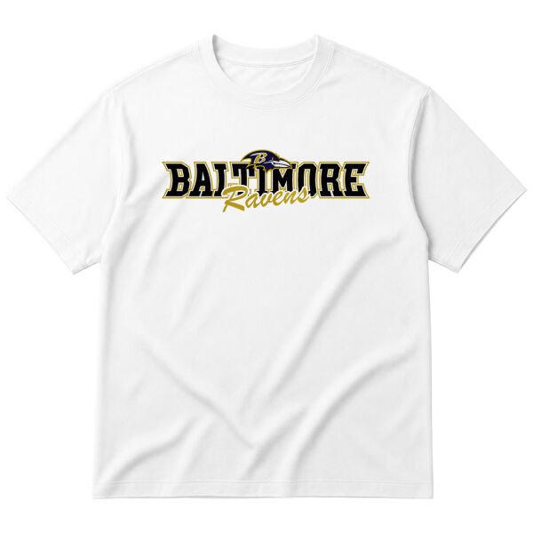 Baltimore Ravens BR Oversize Tişört S - Beyaz