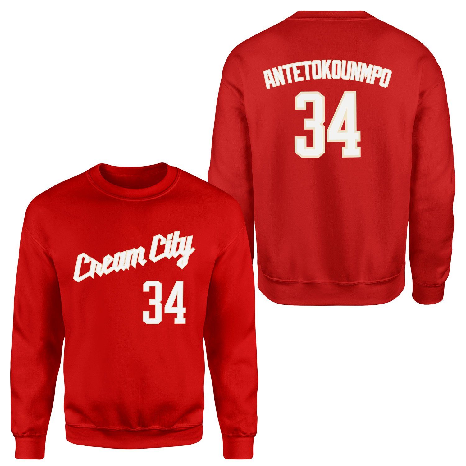 Giannis Antetokounmpo Milwaukee Forma Sweatshirt L - Kırmızı