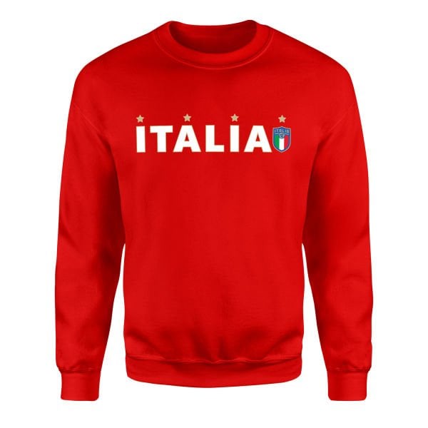 Italia Campioni del Mondo Sweatshirt M - Kırmızı