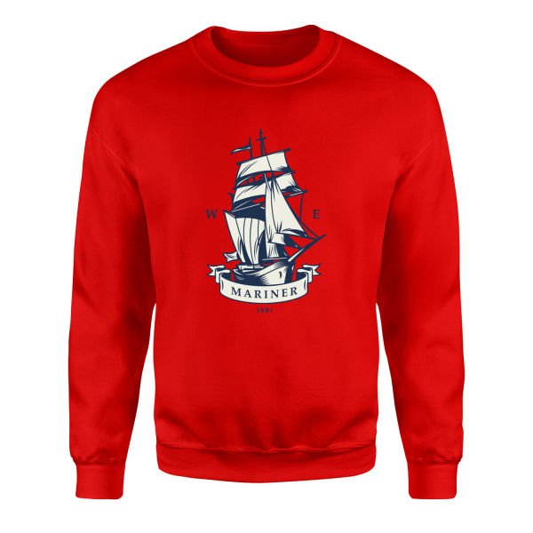 Mariner Denizci Sweatshirt L - Kırmızı