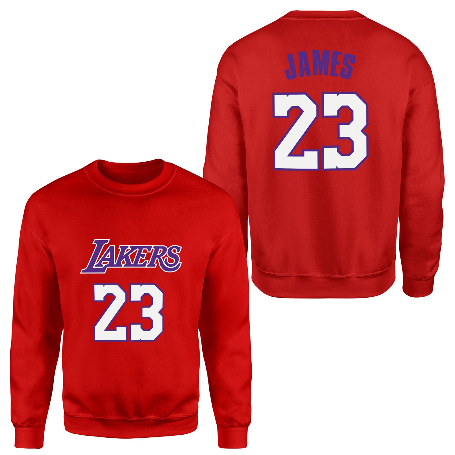LeBron James 23 Lakers Forma Sweatshirt S - Kırmızı