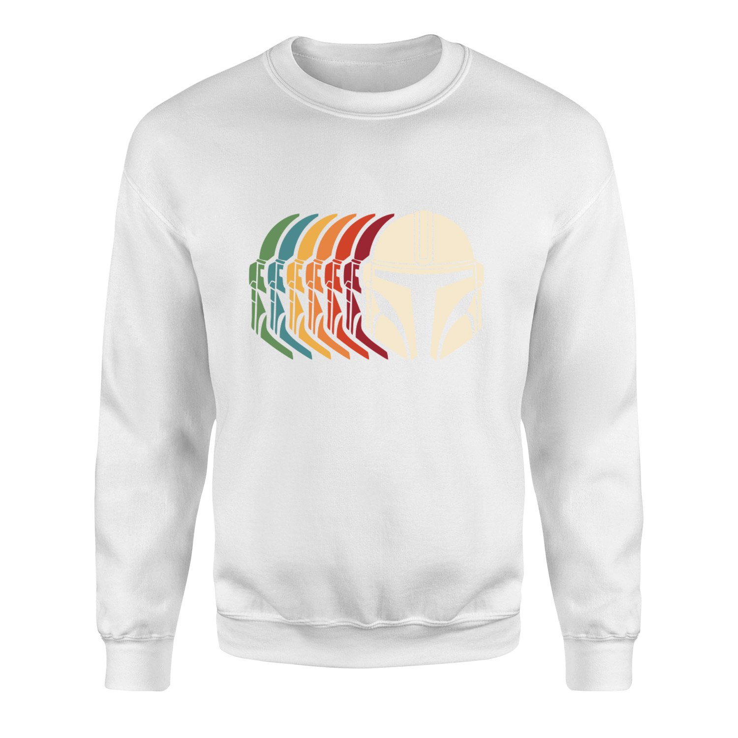 Mando Helmet Gradient Sweatshirt M - Beyaz