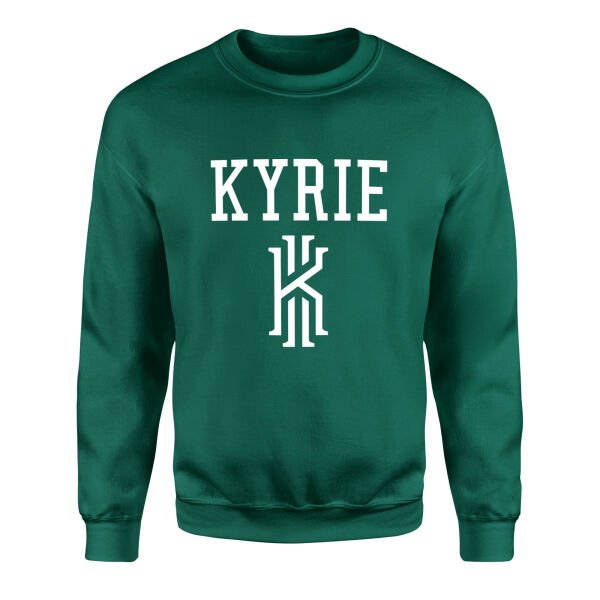 KYRIE Text Sweatshirt S - Nefti Yeşili
