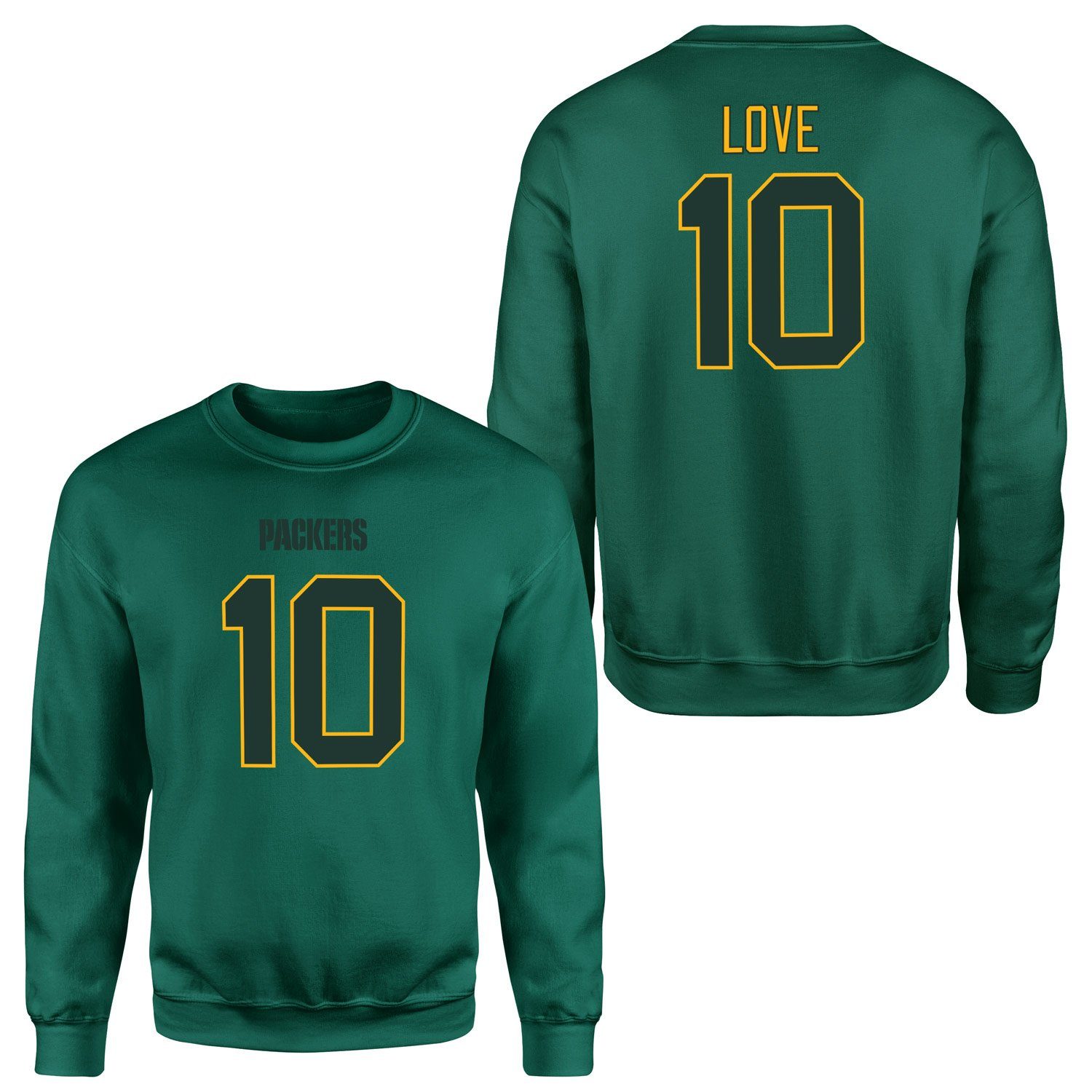 Jordan Love Green Bay Packers Sweatshirt L - Nefti Yeşili