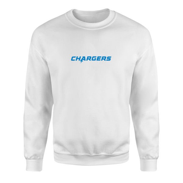 LA CHARGERS Iconic Sweatshirt S - Beyaz