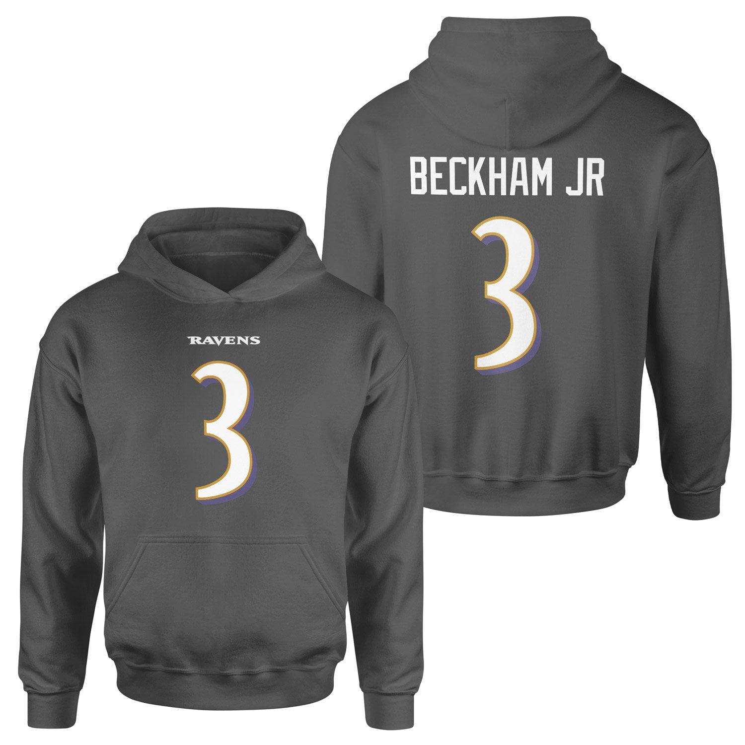 Odell Beckham Jr. Baltimore Ravens Hoodie L - Füme