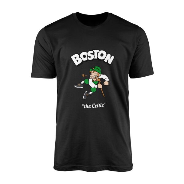 Celtics Cartoon Tişört XL - Siyah