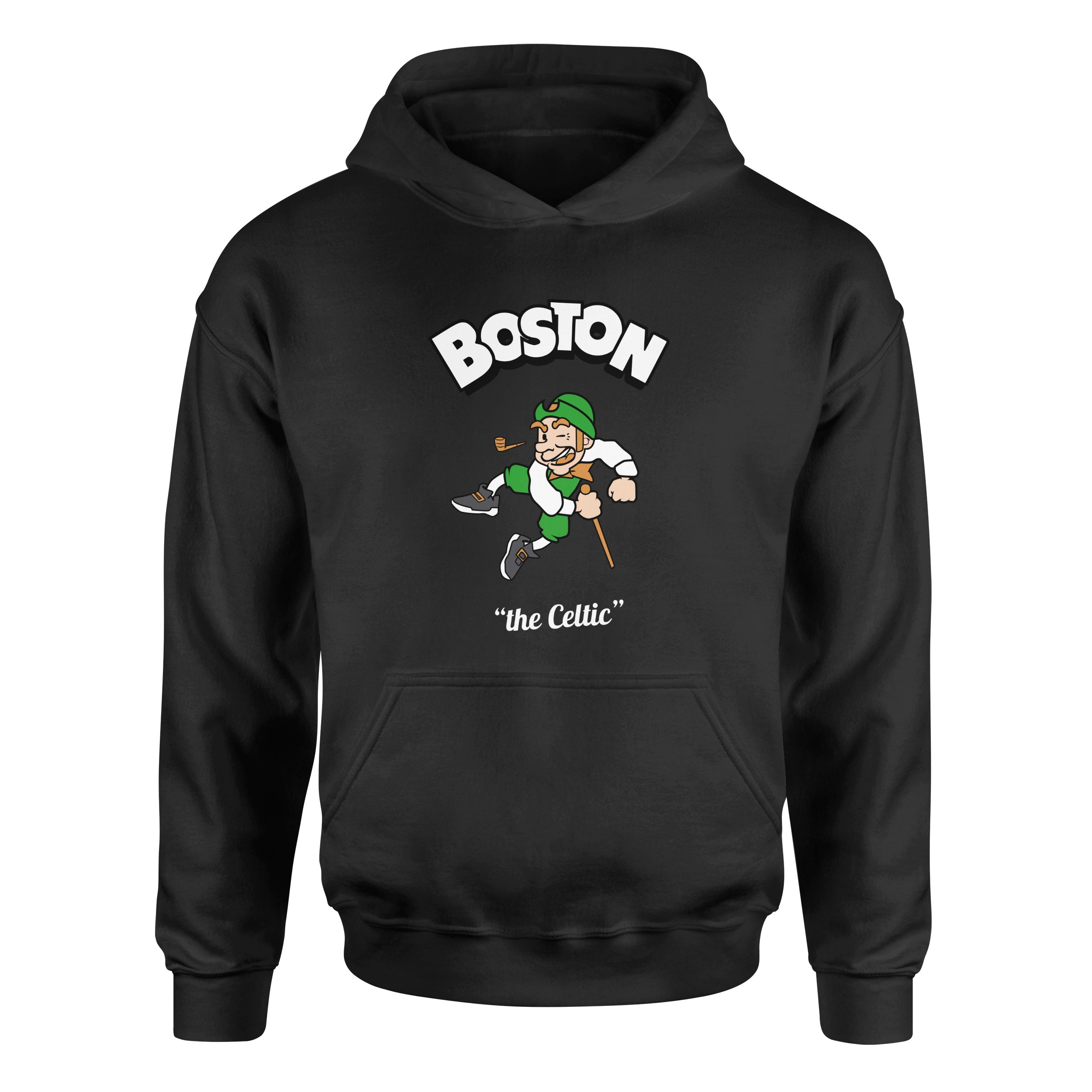 Celtics Cartoon Hoodie XL - Siyah