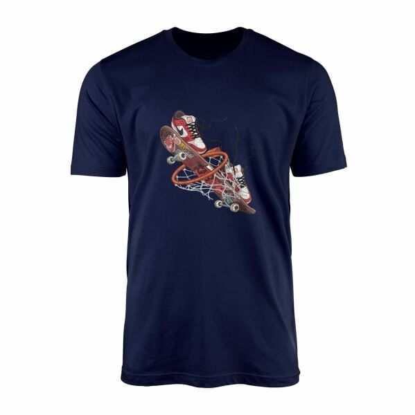 Air Jordan Skateboard Tişört L - İndigo Mavisi