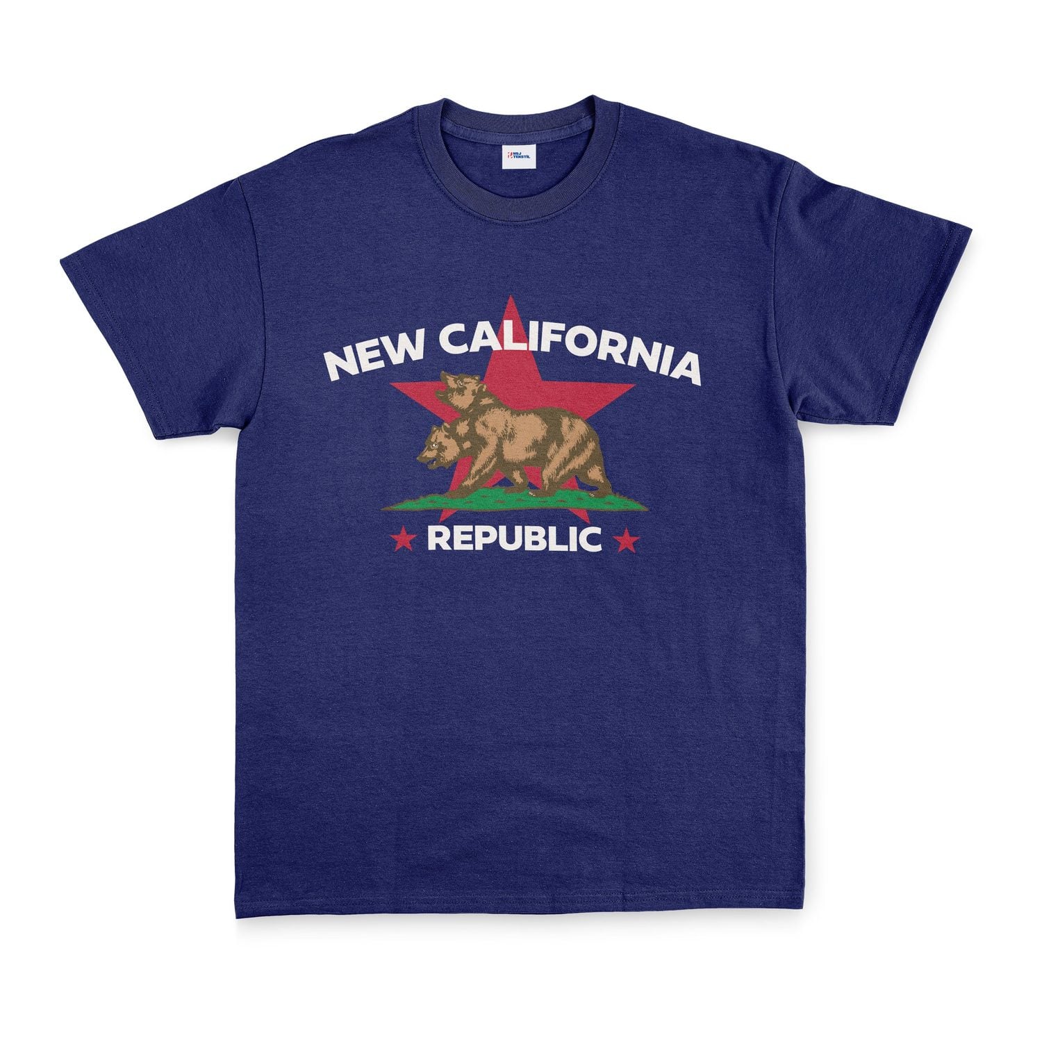 New California Republic Premium Tişört S - İndigo Mavisi
