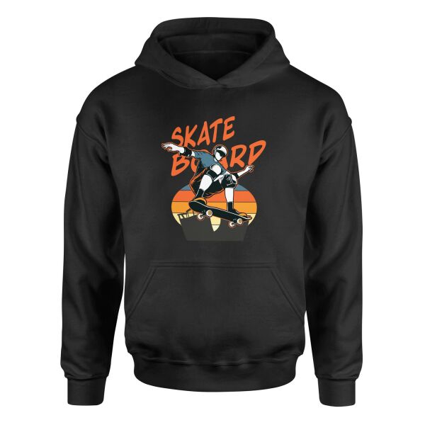 Skateboard Hoodie M - Siyah