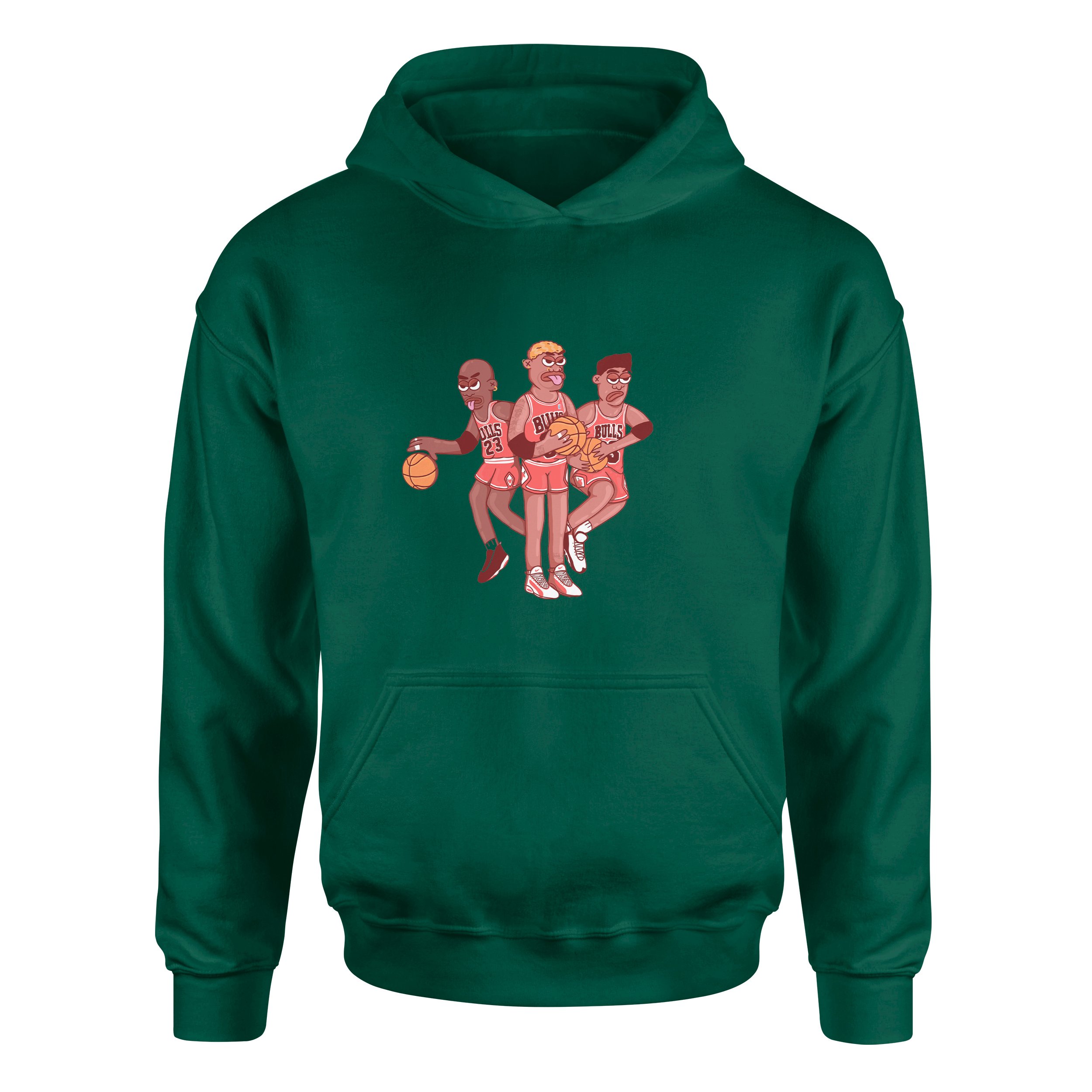 Jordan, Pippen, Rodman II Hoodie M - Nefti Yeşili