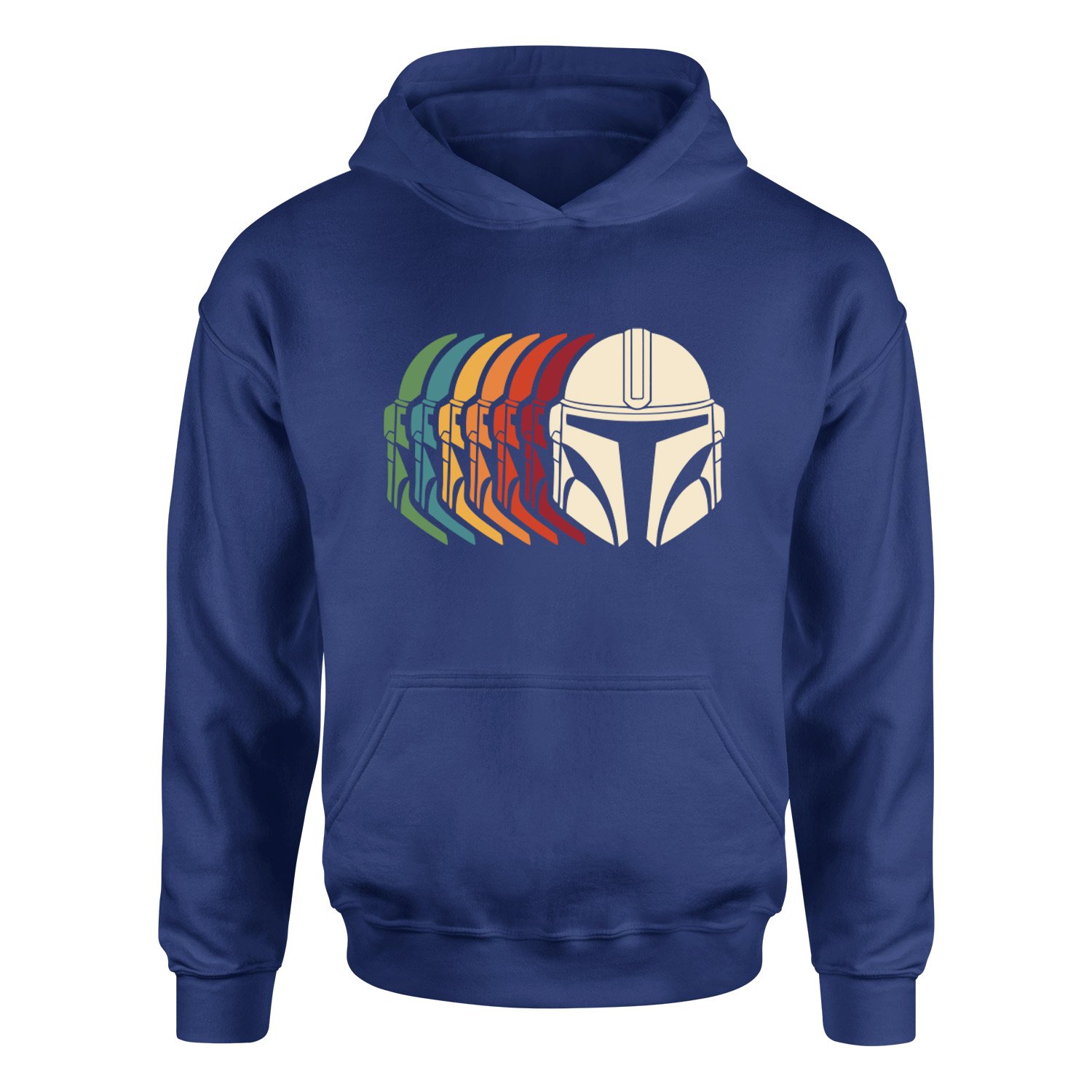 Mando Helmet Gradient Hoodie M - İndigo Mavisi