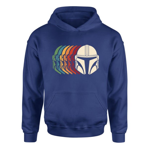 Mando Helmet Gradient Hoodie M - İndigo Mavisi
