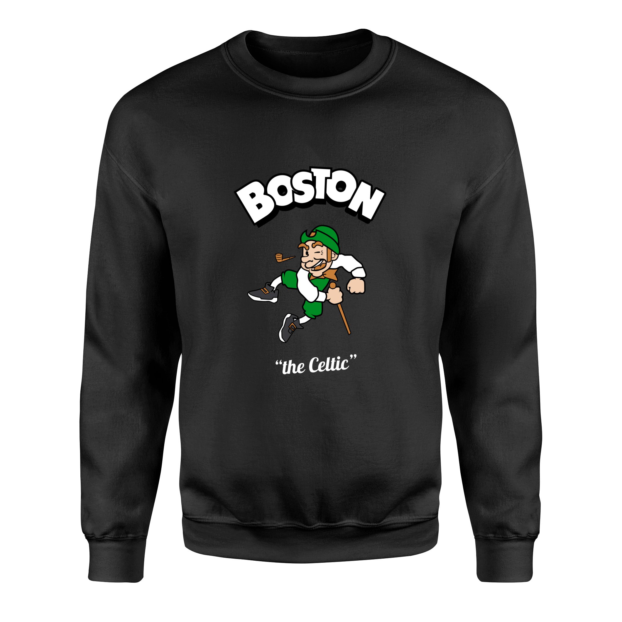Celtics Cartoon Sweatshirt XXL - Siyah