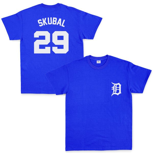 Tarik Skubal 29 Detroit Tigers Jersey Tişört XL - Mavi