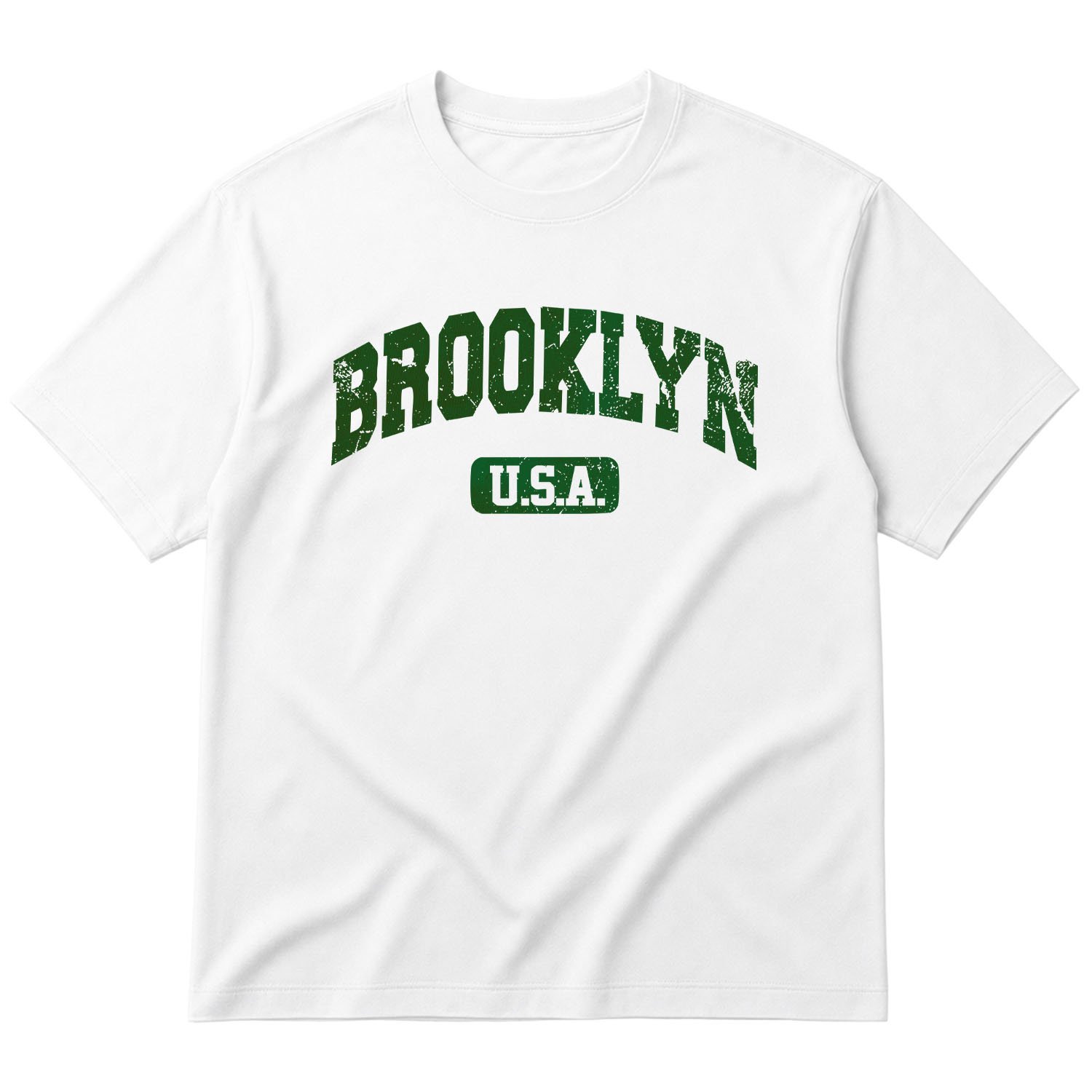 Brooklyn, USA Oversize Tişört L - Beyaz