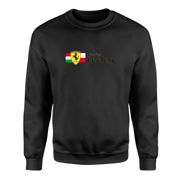 Charles Leclerc ITA-MON Elegant Sweatshirt S - Siyah