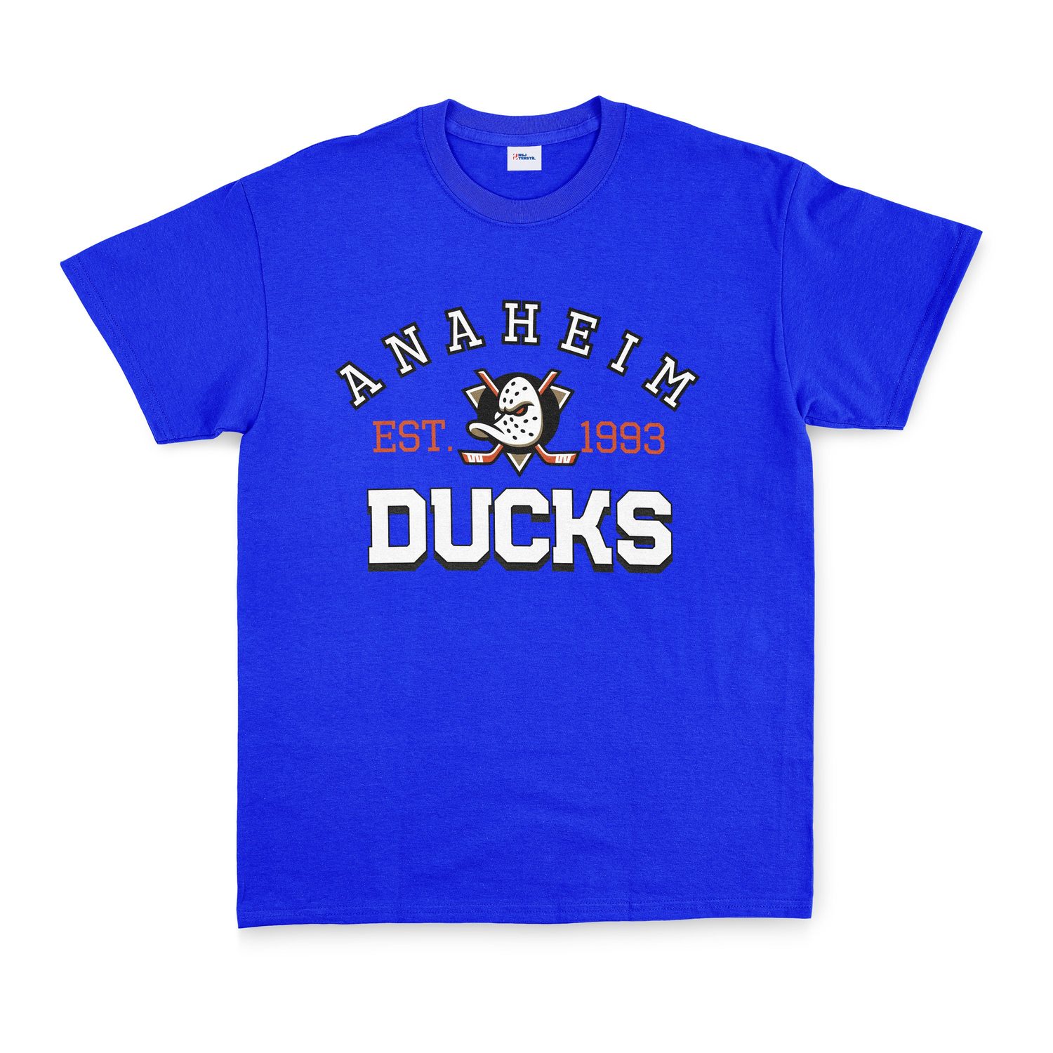 Anaheim Ducks EST. 1993 Tişört S - Mavi