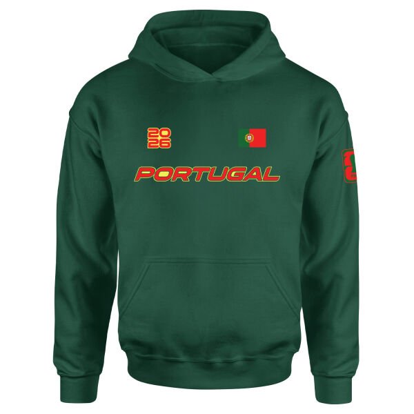 Portekiz 2026 Hoodie S - Nefti Yeşili