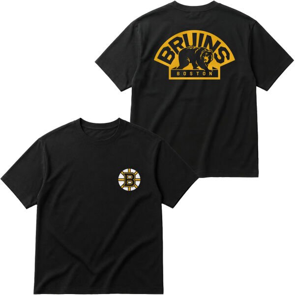 Boston Bruins Stanley Cup Edition Oversize Tişört L - Siyah