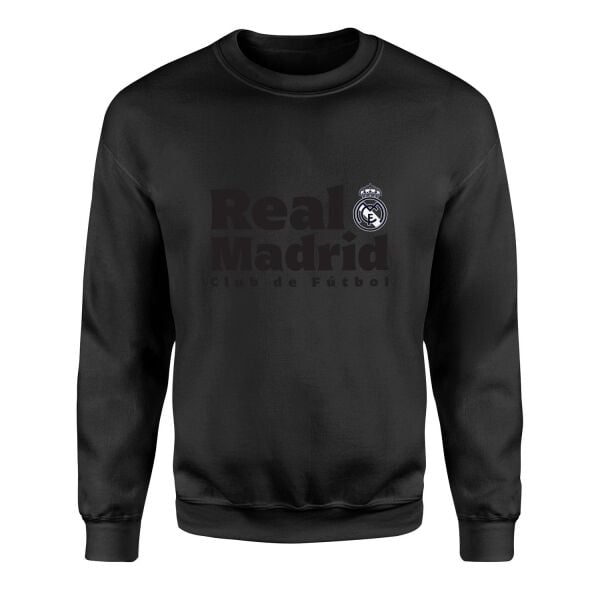 Real Madrid Club de Futbol Sweatshirt XL - Siyah