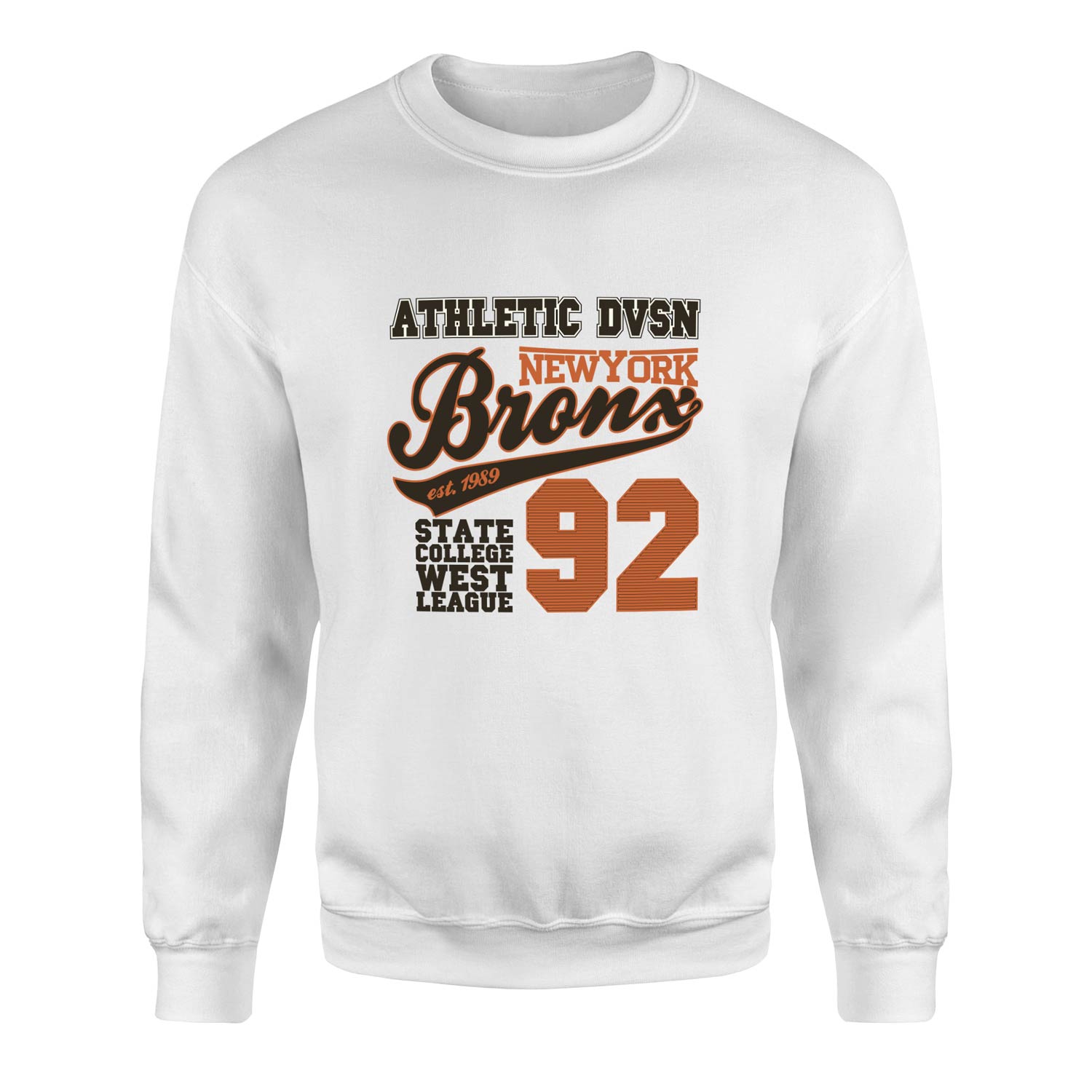 Athletic DVSN Bronx NY Sweatshirt M - Beyaz