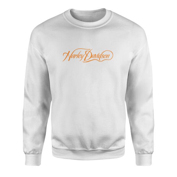 Harley-Davidson Script Sweatshirt M - Beyaz