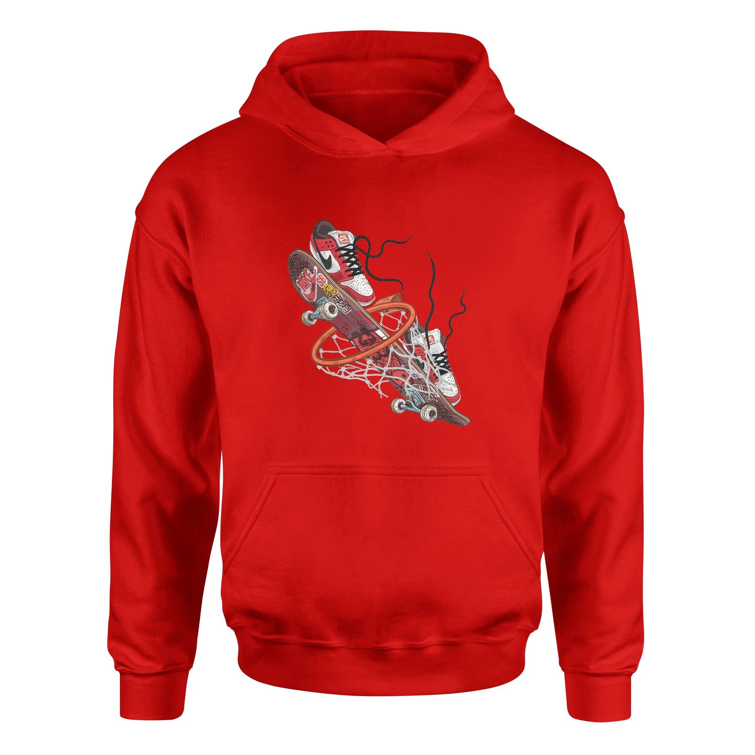 Air Jordan Skateboard Hoodie M - Kırmızı