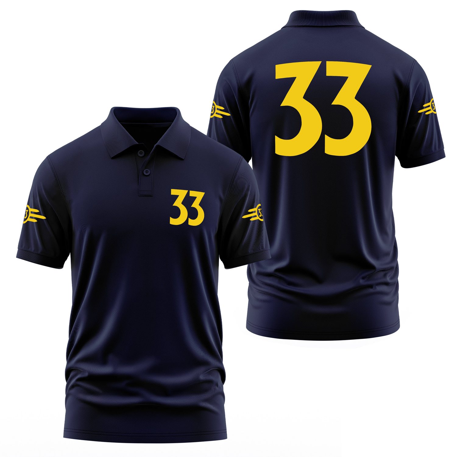 Vault 33 Dweller | Fallout Dweller Edition Polo Tişört L - İndigo Mavisi