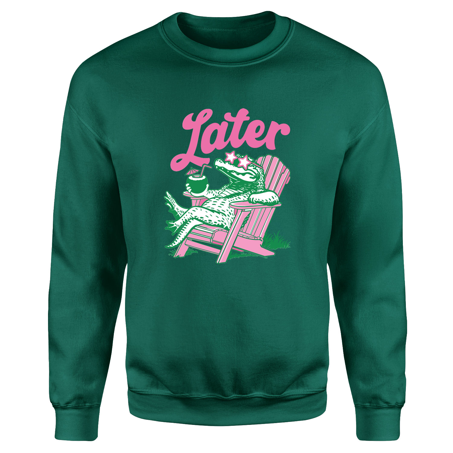 Later Sweatshirt L - Nefti Yeşili