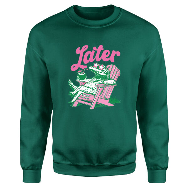 Later Sweatshirt L - Nefti Yeşili