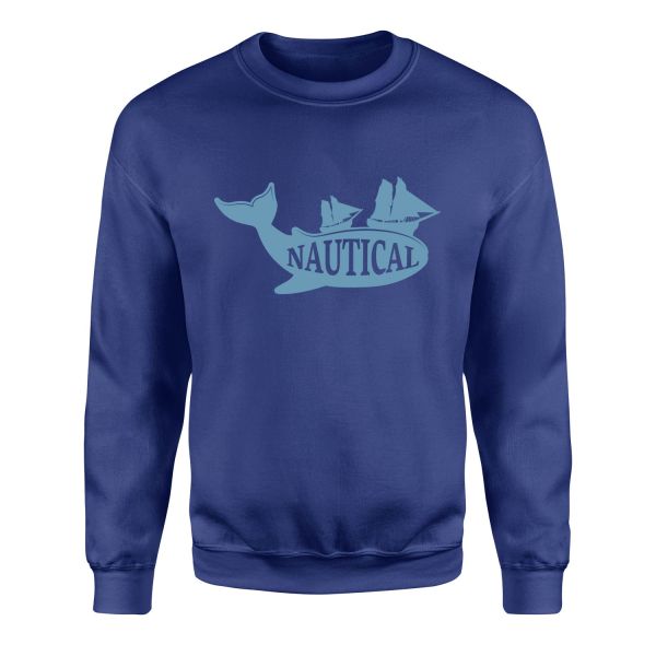 Nautical Denizci Sweatshirt S - İndigo Mavisi
