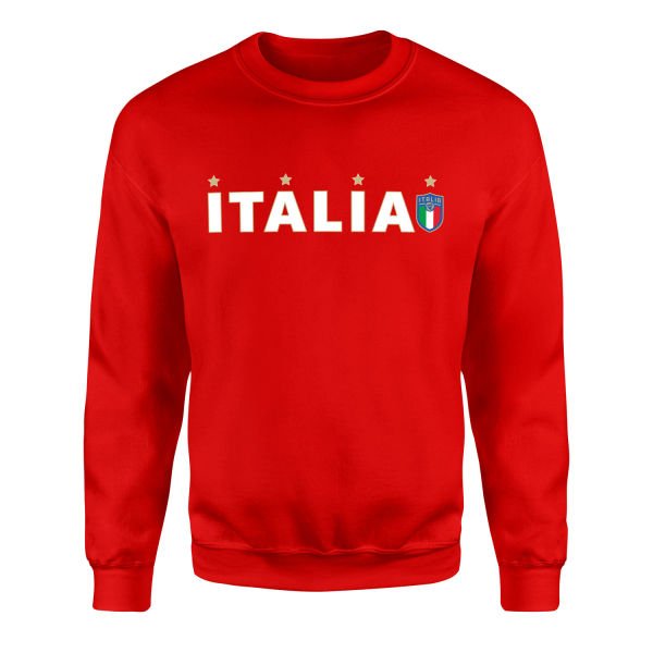 Italia Campioni del Mondo Sweatshirt XL - Kırmızı