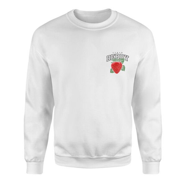 Strawberry Sweatshirt M - Beyaz