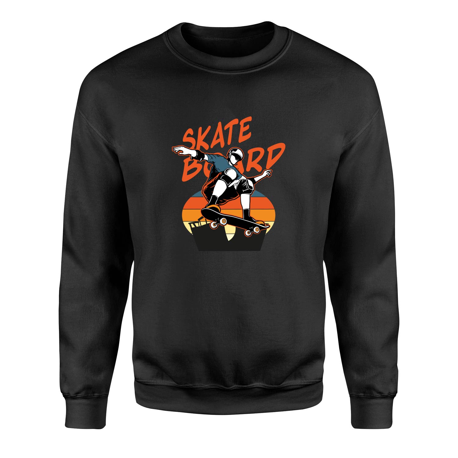 Skateboard Sweatshirt XXL - Siyah